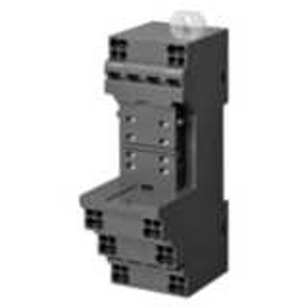 Socket, DIN rail/surface mounting, 31 mm, 8-pin, Push-in terminals image 1