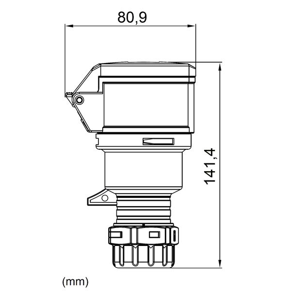 CEE-Coupling, 5-pole, 16A, 400V, IP44, Quick connection image 4