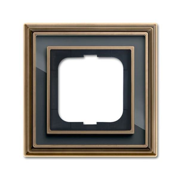 1721-845-500 Cover Frame Busch-dynasty® antique brass anthracite image 1