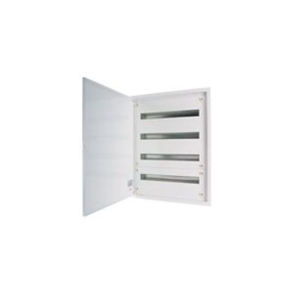 Complete flush-mounted flat distribution board, white, 24 SU per row, 5 rows, type C image 2