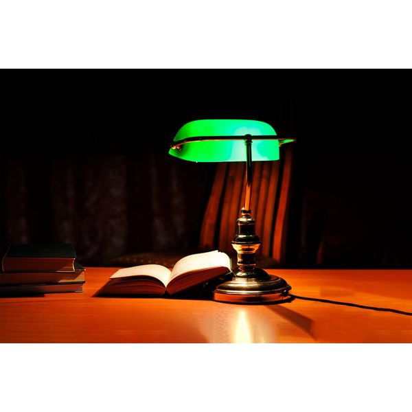 BANKER OLD GOLD TABLE LAMP 1 X E27 60W image 1
