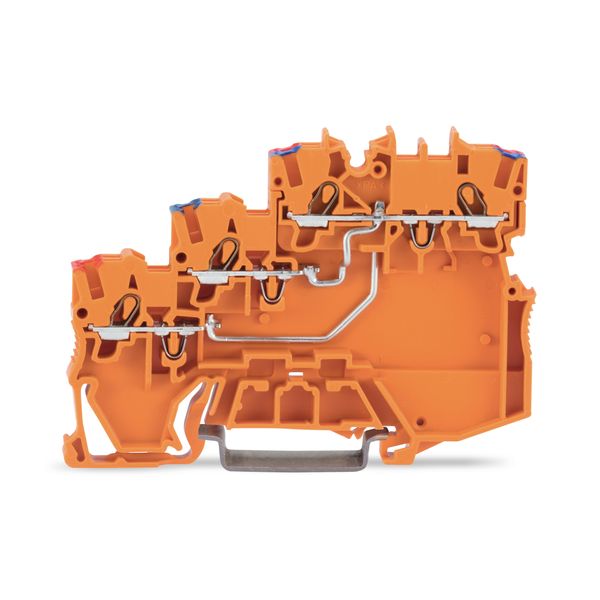 3-conductor sensor supply terminal block with colored conductor entrie image 1