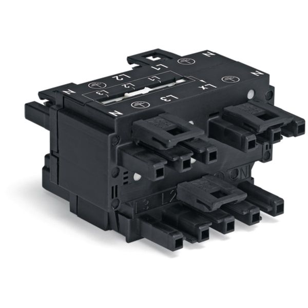 Three-phase to single-phase distribution connector with phase selectio image 2