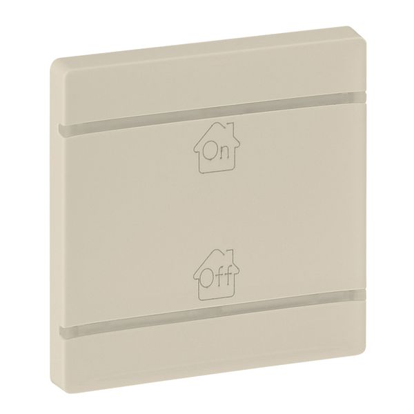 Cover plate Valena Life - GEN/ON/OFF marking - 2 modules - ivory image 1
