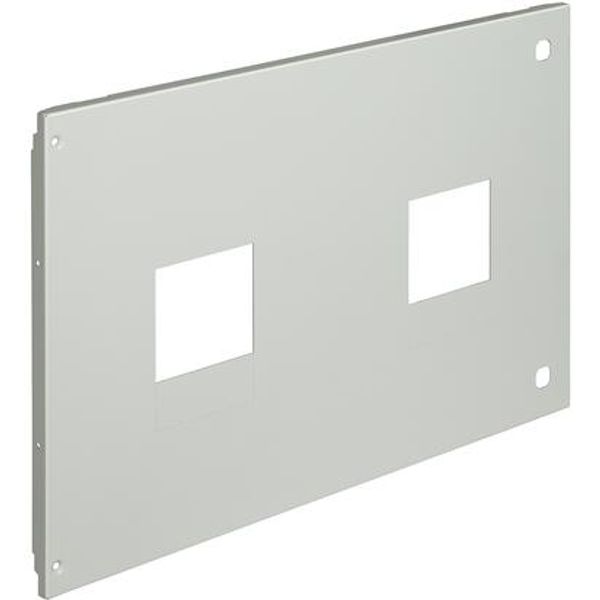 Metal faceplate XL³ 4000 - DPX³ fixed - 2 devices - captive screws image 1