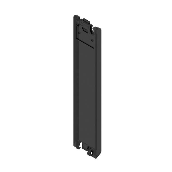 Hinged cover, IP20 in installed state, Plastic, black, Width: 17.5 mm image 2