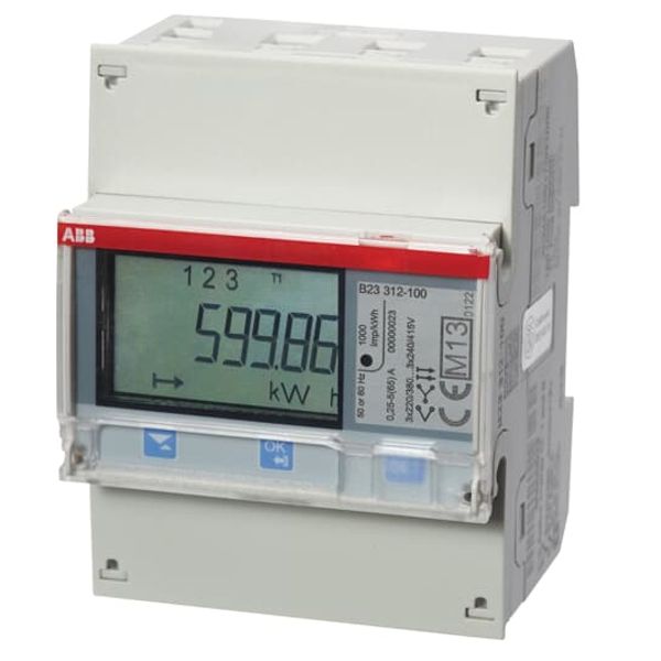 B23 312-100, Energy meter'Silver', Modbus RS485, Three-phase, 5 A image 1