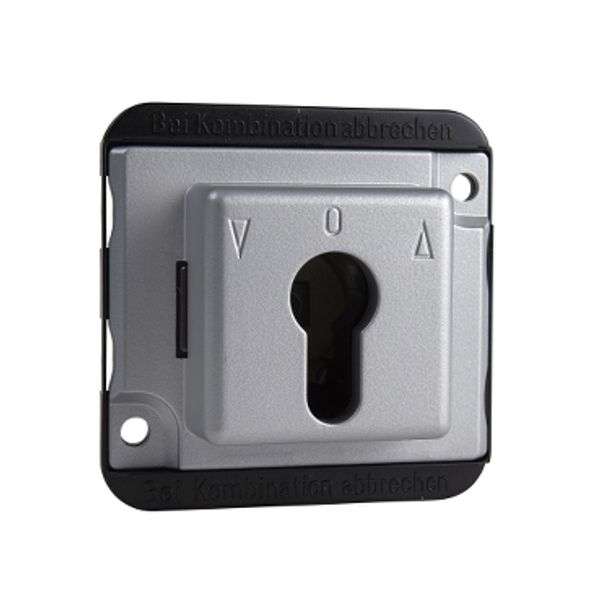 Roller shut. push-button insert f. cyl. locks, 2-pole, aluminium, Anti-vandalism image 4