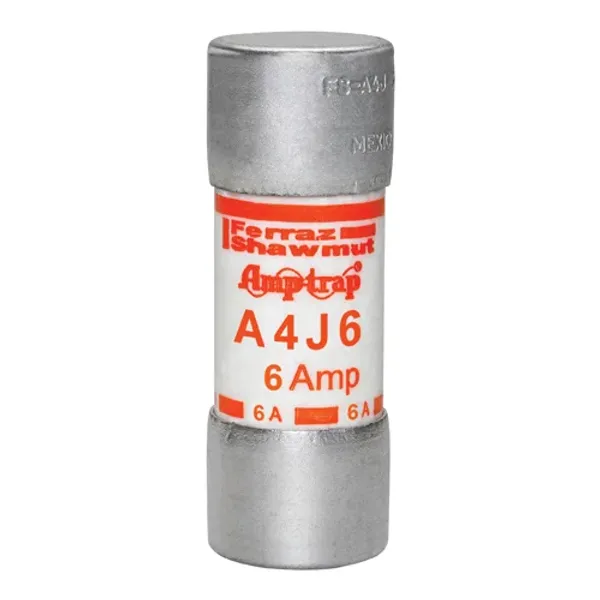 Fuse A4J - Class J - Fast-Acting 600VAC 300VDC 6A Ferrule image 1