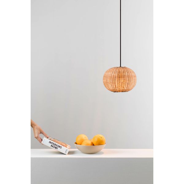 HAKA PENDANT BLACK P. RATTAN E27 ø250*190 image 2