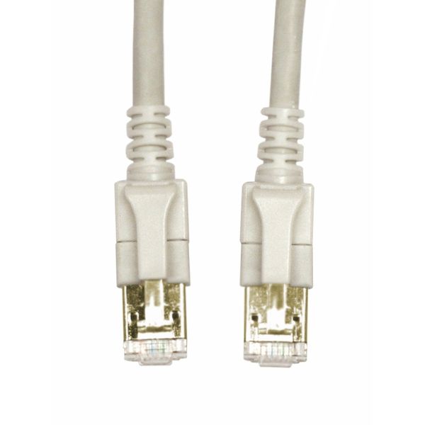 LED Patchcord RJ45 shielded, Cat.6a 10GB, LS0H, grey, 3.0m image 1