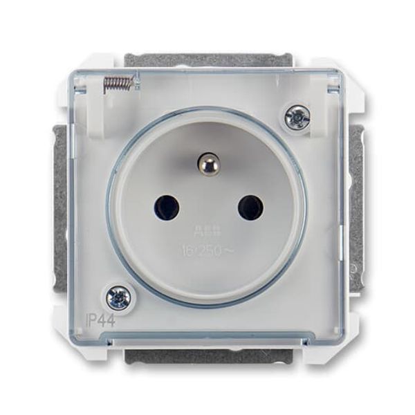 5598-2069 S Double socket outlet with earthing pins, with hinged lids, IP 44, for multiple mounting, with surge protection image 2