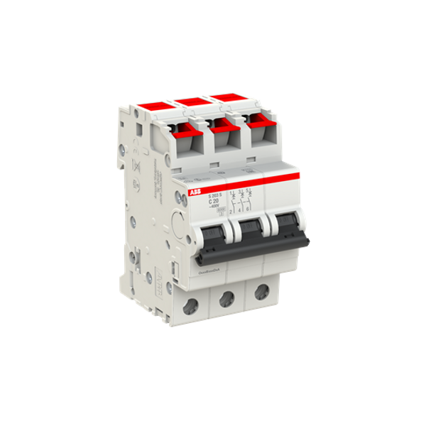 S203S-C20 Miniature Circuit Breaker - 3P - C - 20 A image 2