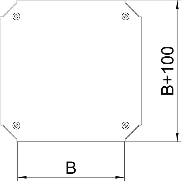 DFKM 100 DD Cover, intersection for RKM 100 B=100mm image 2