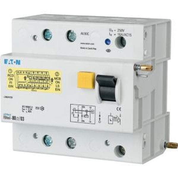 Residual-current circuit breaker trip block for AZ, 80A, 2p, 1000mA, type A image 7
