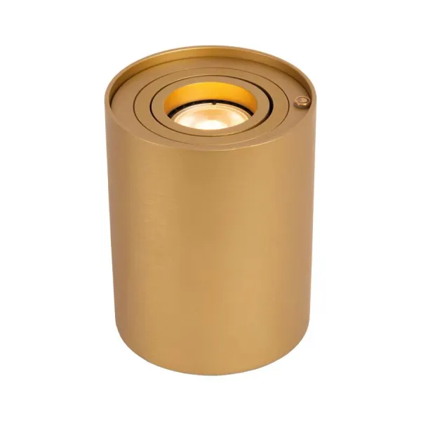 Lucide TUBE - Tafellamp - Ø 9,6 cm - LED Dimb. - GU10 - 1x5W 2600K/2800K - 3 StepDim - Mat Goud / Messing image 1