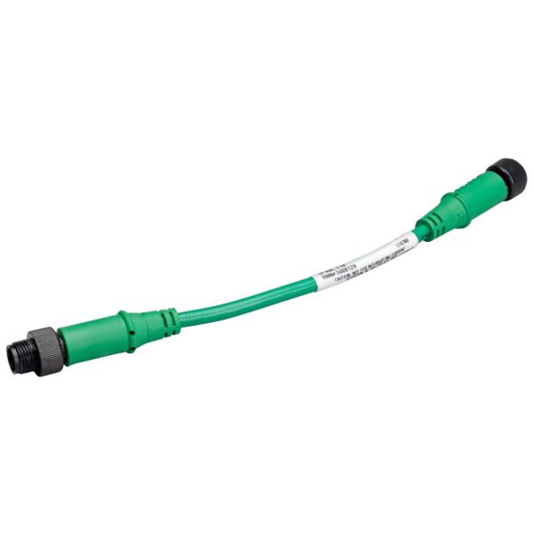 SWD round cable IP67, 0.3 m, 5 pole, prefabricated with M12 plug and M12 socket image 1