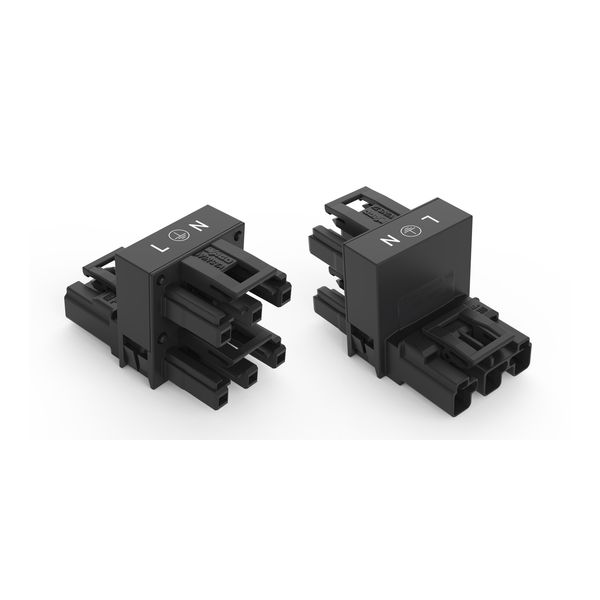 h-distribution connector 3-pole Cod. A black image 2