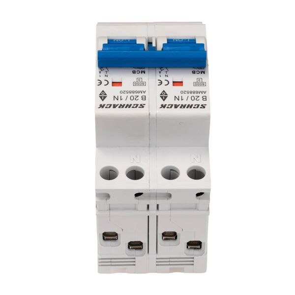 Miniature Circuit Breaker (MCB) AMPARO 6kA, B 20A, 2P+2N image 2