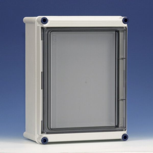 Encl. hinged cover blind + base plate, closed image 1