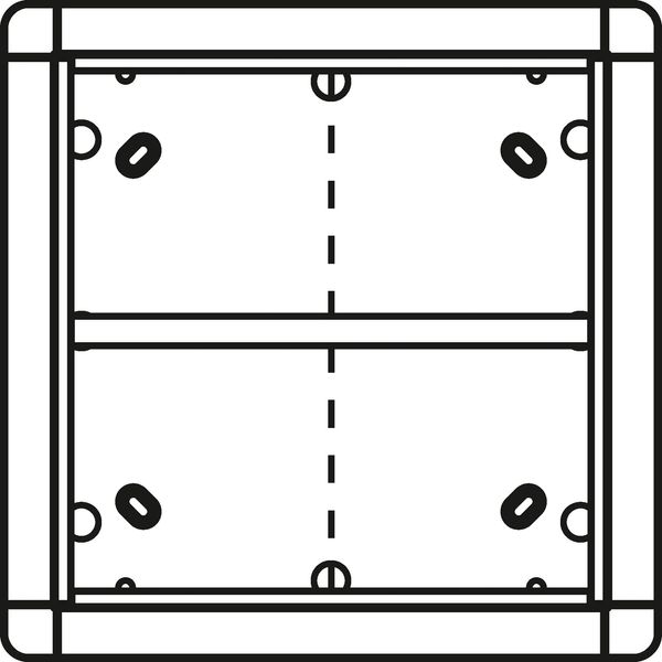 Surface-mounted frame 4 module places square, white image 1