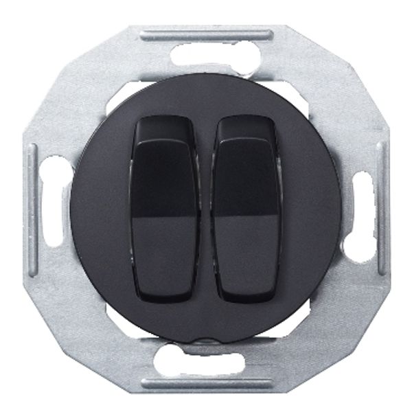 Renova rocker switch 2x2 way 16 A 250 V black image 3