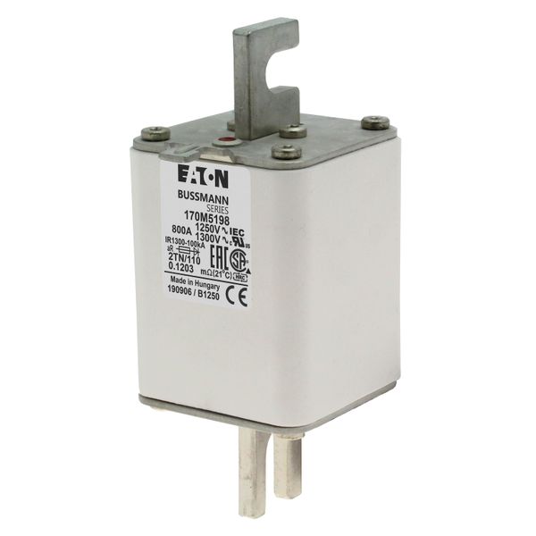 Fuse-link, high speed, 800 A, AC 1250 V, size 2, 61 x 75 x 138 mm, aR, DIN, IEC, type T indicator image 5