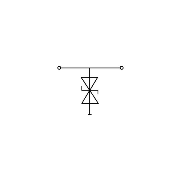 Component terminal block double-deck with suppressor diode gray image 2