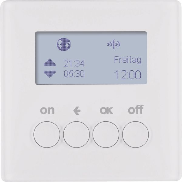 KNX radio timer quicklink, display, Q.1/Q.3, p. white velvety image 1