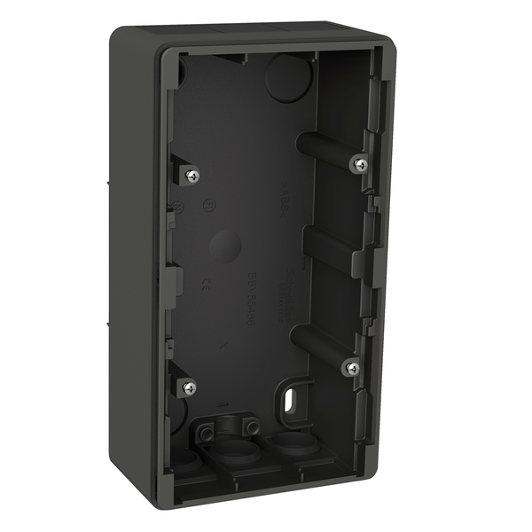 Exxact surface mounted box 2-gang high IP44 anthracite image 4
