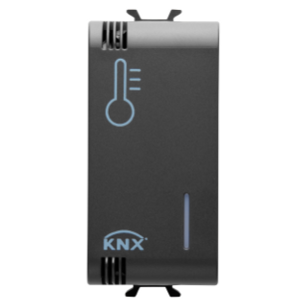 TEMPERATURE SENSOR - KNX - 1 MODULE - BLACK - CHORUS image 1