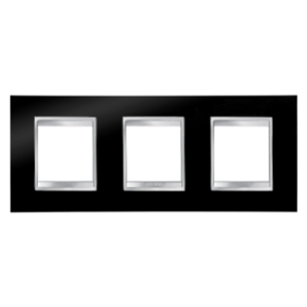 LUX INTERNATIONAL PLATE - IN TECHNOPOLYMER - 2+2+2 MODULES HORIZONTAL - TONER BLACK - CHORUSMART image 1