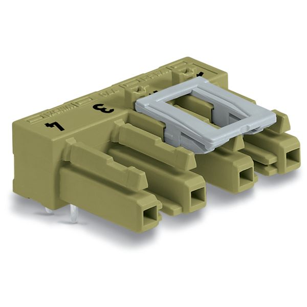 Socket for PCBs angled 4-pole light green image 2