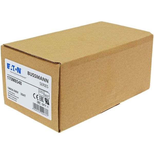 Fuse-link, high speed, 1400 A, AC 690 V, size 3, 76 x 76 x 150 mm, aR, IEC, single indicator image 13