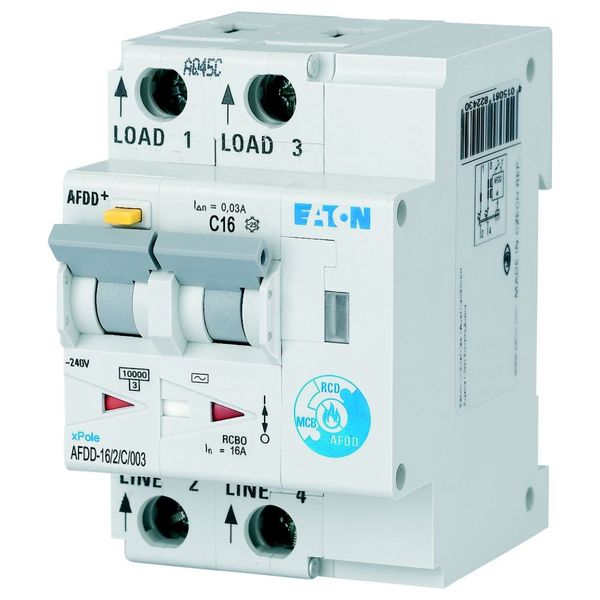 Arc Fault Detection Device, 2p, C, 16 A, 30 mA, type AC image 2