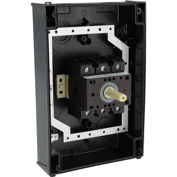 Main switch, P3, 63 A, surface mounting, 3 pole, STOP function, With black rotary handle and locking ring, Lockable in the 0 (Off) position, with asse image 55