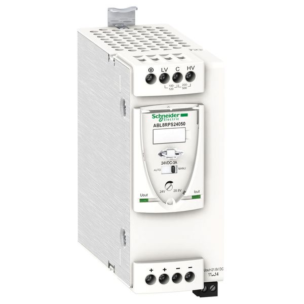 Regulated Switch Power Supply, 1 or 2-phase, 100..500V, 24V, 5 A image 1