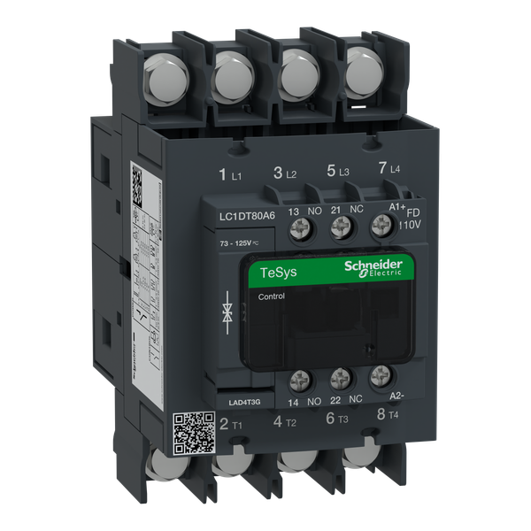 TeSys Deca contactor - 4P(4 NO) - AC-1 - = 440 V 80 A - 110 V DC standard coil image 5