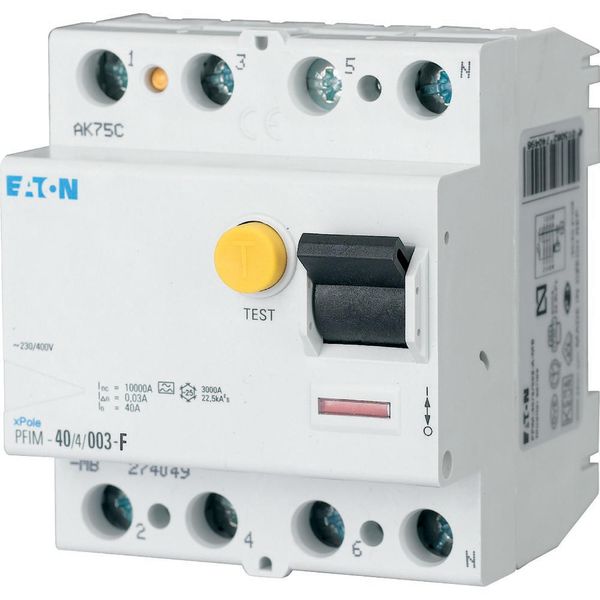 Residual current circuit breaker (RCCB), 25A, 4p, 30mA, type G/F image 2