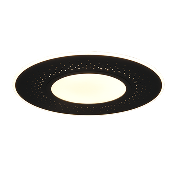 Verus LED ceiling lamp 70 cm matt black image 1