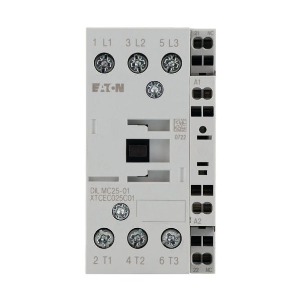Contactor, 3 pole, 380 V 400 V 11 kW, 1 NC, 230 V 50/60 Hz, AC operation, Spring-loaded terminals image 13