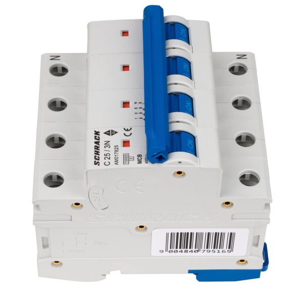 Miniature Circuit Breaker (MCB) AMPARO 10kA, C 25A, 3+N image 3