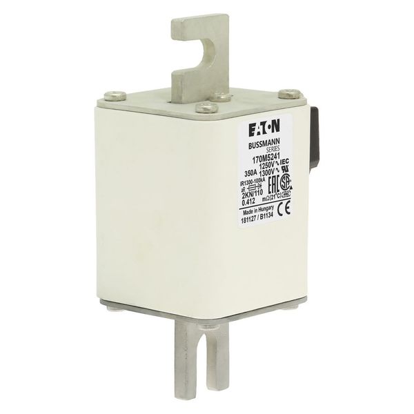 Fuse-link, high speed, 350 A, AC 1250 V, size 2, 61 x 77 x 138 mm, aR, DIN, IEC, single indicator image 17