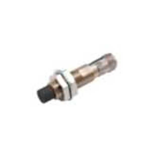 Proximity sensor, inductive, nickel-brass, short body, M12, unshielded image 2