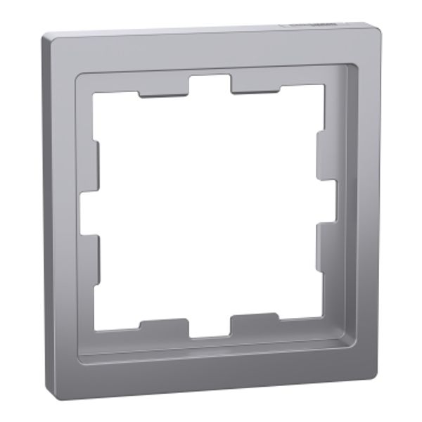 D-Life frame, 1-gang, stainless steel image 2