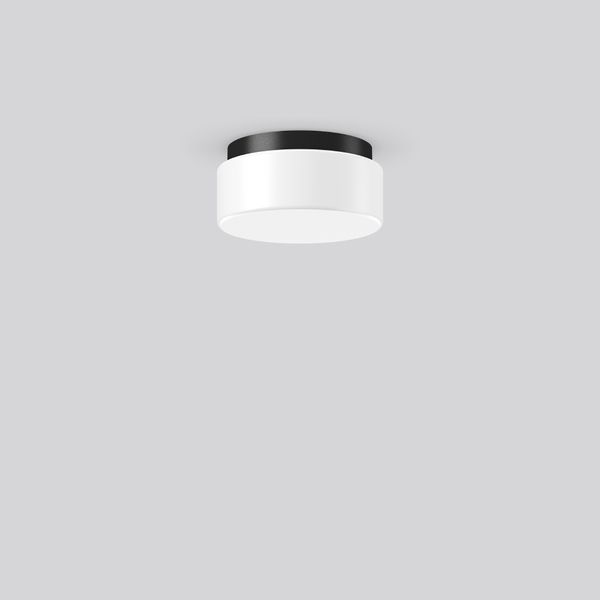 Kreis, black, on/off Ceiling and wall luminaires, D 230 H 110, Opal gl image 1