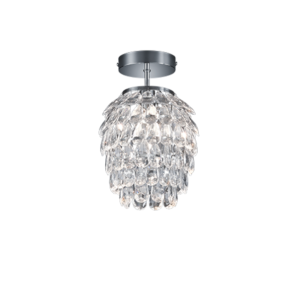 Petty ceiling lamp 20 cm E14 chrome/transparent image 1