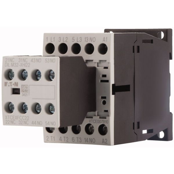 Contactor, 380 V 400 V 3 kW, 3 N/O, 2 NC, 230 V 50 Hz, 240 V 60 Hz, AC operation, Screw terminals image 3