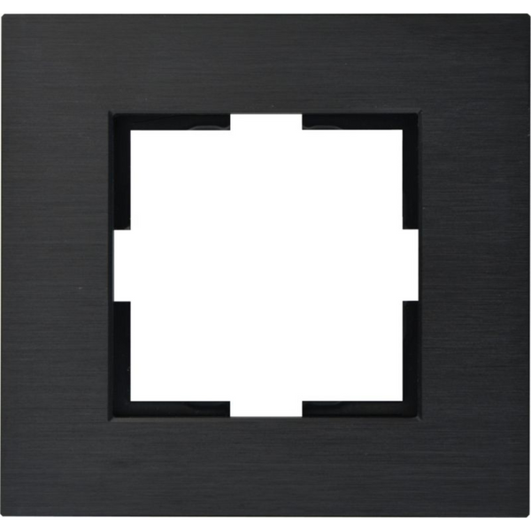 Novella Accessory Aluminium - Black One Gang Frame image 1