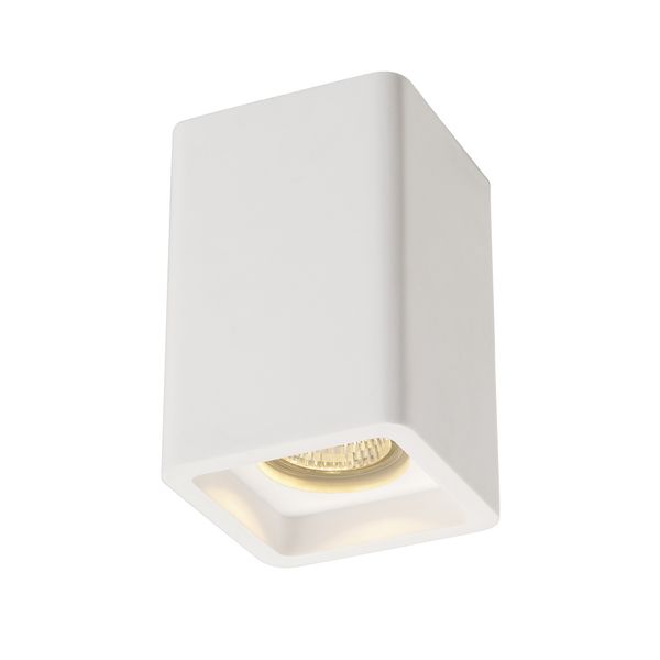 PLASTRA CL-1 ceiling light, GU10, max35W, ang, white plaster image 1